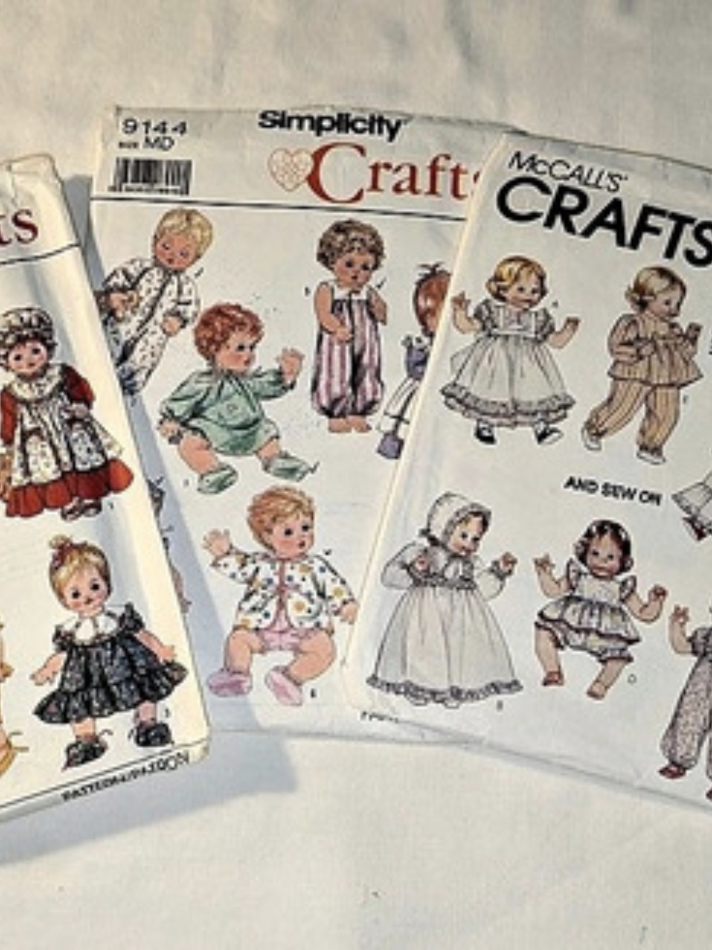 Simplicity Vintage Doll Clothing Sewing Patterns 9434 9144 Contemporary Original